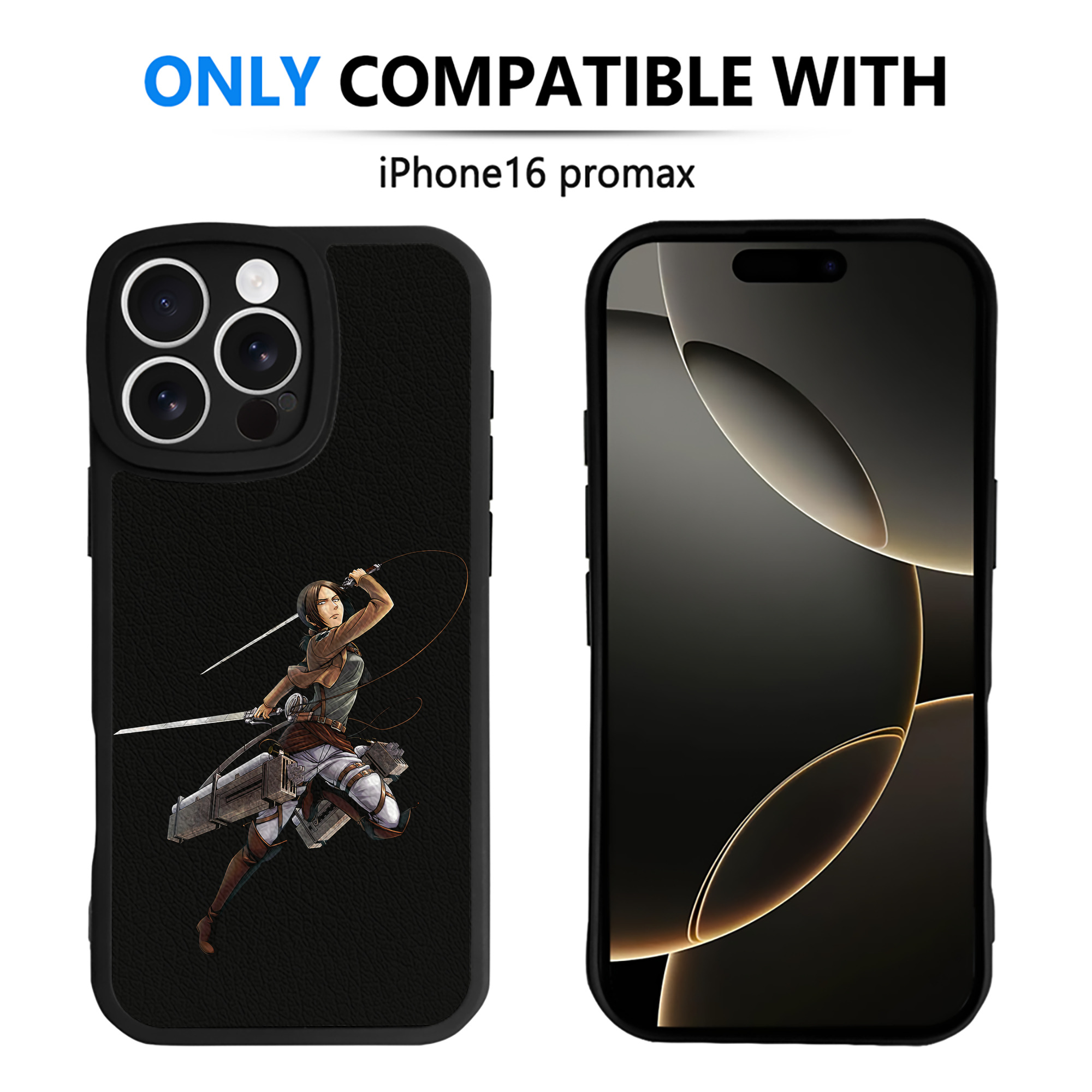（画像用） 進撃の巨人 Attack on Titan 【iPhone 16シリーズ対応】シリコンスマホケース（レザー調） 材質：シリコン